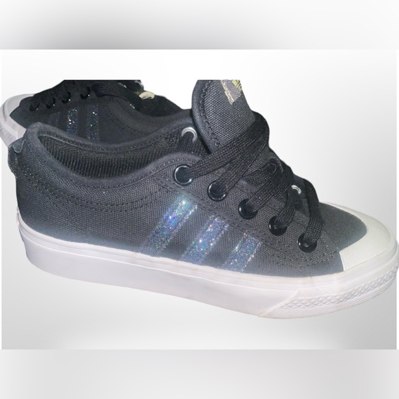 Adidas nizza black and blue size 4.5 - Picture 2 of 8